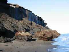 Permafrost cliff